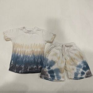 Vintage Havana Boys Tie Dye Tee & Shorts Set - size 4